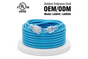 Linsheng UL ETL Listed Factory Heavy Duty Custom Length SJTW NEMA 5-15P/R Outdoor Extension Cord For Home Garden Use