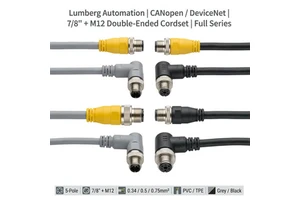 Lumberg Automation 7/8" + M12 CANopen DeviceNet Double-Ended Cordset 5-Pole Straight Angled PVC TPE China Stock Expert Support