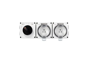 EAST Industrial Grade Australian Standard Socket IP66 Waterproof 2-Outlet Power Box with 1 Switch for Outdoor Rainproof Use 15A