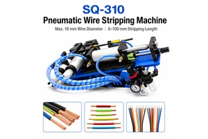 Duty Pneumatic Wire Stripping Machine 0-100 mm Length 10 mm Diameter Outer Jacket Stripping Power Cord Multi-Core Cable Qilin