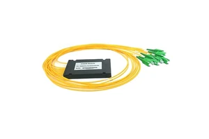 Black ABS 4CH BIDI CWDM Mux Demux System 5G 1470-1610nm Wavelength Yellow SC/APC Connector 1m/Customizable Fiber Cable For FTTx
