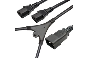 IEC 320 C20 Male Plug to 2x C13 Mining Machine Power Cords