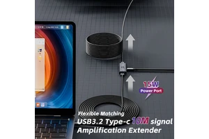 OEM Factory 10M Active USB Type C Extension Cable with Booster Bulk Wholesale 5M+5M High Flex Data Line for Industrial Camera VR