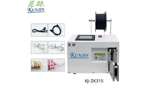 KUNJIN ZK315 Automatic Twisting Coil Cable Winding Ties Roll Binding Semi-auto Wire Twist Tie Machine with Great Price
