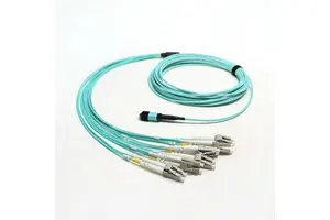 China Supplier MTP/MPO Fiber Optic Cable 24 Strand Multimode 50/125 OM4 Plenum Female-Female Method C