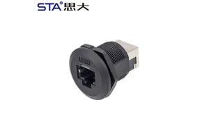 Custom RJ45 Waterproof Plug Metal Connector Cat6 Panel Mount Network Interface Adapter Ethernet Extension Cables