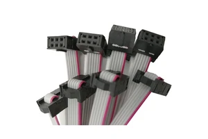 Custom 2651#20~28 Gray and Red Flexible Flat Cable 2 3 4 5 6 7 8 9 10 12 14 15 16 18 20 24 30 40 Pin Ribbon Cable 9 Pin Cables