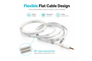 Premium Flat Water Leak Sensor Cable For Industrial Liquid Monitoring Flexible PET Probe Water Leak Detector Water Leak Sensor
