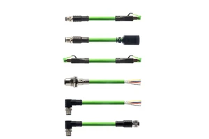 Custom M12 A/D/X Code Socket Connector to RJ45 Ethernet Profinet Cable Male/Female 4Pin/8Pin for Industrial CCD