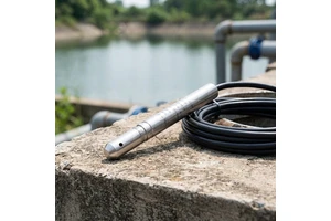 19mm Probe 4-20mA Stainless Steel Hydrostatic Piezometer Submersible Water Level Sensor Transmitter