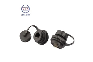 Lshitech IP68 Dustproof Waterproof Nylon Male/Female RJ45 Extension Cable 0.1-1m Connector for Industrial and Home Networking