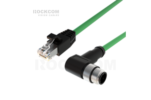 M12 D-Coded 4-pin Male Right Angle to RJ45 High Flex Optional Industrial Profinet Cable Industrial Camera