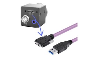 USB3.0 Industrial Camera Cable Harness Brass Housing IP67 Rated PVC Insulated Power Camera Line for Machine Vision