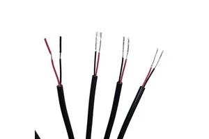 24AWG 2 Core Copper Conductor Black PVC Jacket OD4.0mm Multi-Core Flexible Control Cable Electronics Signal Transmission