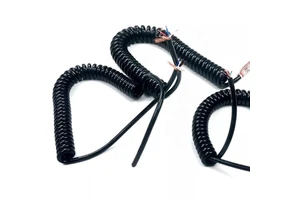High Quality Custom 4x24AWG Stranded PVC Spiral Coiled Industrial Cable for Tour Bus Microphone Audio Extension