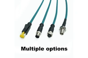 HYF M12 8-Pin X-code Male to Female IP67 Waterproof PUR Shielded Overmolded Cat6a Ethernet Cable for Industrial Robot