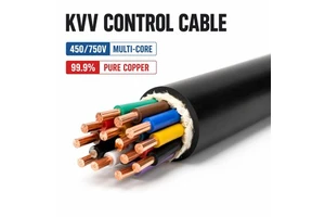 CE Standard KVV Control Cable 1.0/1.5/2.5mm² Multi-Core Soft Copper Cable for Power Plant Automation Control Wiring Wholesale