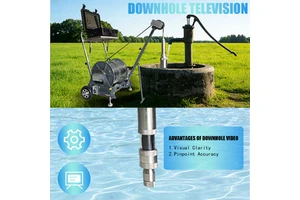500m Long Cable Water Well Inspection Camera with 360 Rotation Night Vision CCD Sensor Industrial-Grade DVR Recording