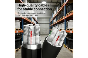 Industrial Aluminum Power Cable 4 Core 5 Core PVC Jacket 0.6 1kV Waterproof for Building Site Power Supply System