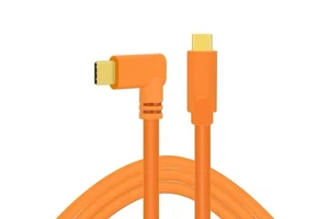 Professional High-Speed USB-C to USB-C Tether Cable (15ft/5m) 90-Degree Right Angle Sync & Charge Cord for Sony