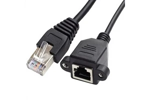 Factory RJ45 8P8C FTP STP UTP Cat 5e Male Female Screw Ethernet LAN Network Extension Cable Cord