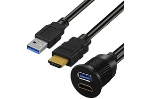 2M USB 3.0 HD MI Mount Cable 3A Fast Charging Pure Copper Material PVC Connector Braid Shielding For Camera USB 3.0 Male