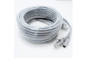 C-Power Cat5E Copper Ethernet LAN Video Power Cable with PVC Jacket for CCTV IP Camera Extension
