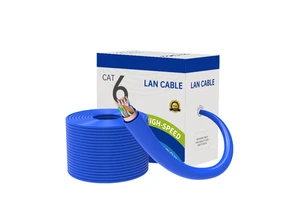 SIPU Cable Factory 1000ft UTP Cat6 305m Rj45 Cat6 Blue Network Wire Cable for Cctv Camera