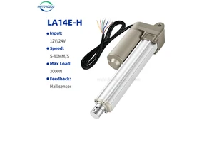LA14E Linear Actuator With Hall Sensor For Synchronization 3000N Max Load 12V 24V Electric DC Brushed Motor Waterproof IP65