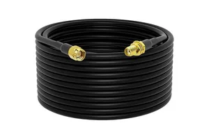 TT RP-SMA Male/Female 1ft Low Loss RG58 Coaxial Cable for WiFi Antenna Extension LAN Router Wireless Network Adapter