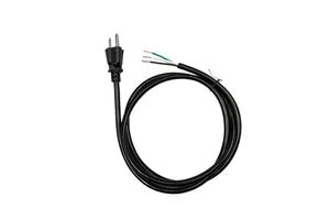 NEMA Plug Bare End Power Cord Industrial Equipment Field Wiring 16AWG 14AWG 12AWG Custom Length
