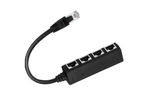 20cm RJ45 1 Male to 4 Female LAN Ethernet Cable Network Socket Port Splitter Ethernet RJ45 1 in 4 Connector Extension Cable