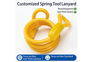 GUOFENG Custom Spring Coiled Cord Security Cable Anti Theft Lanyard Durable Safety Protection Non Standard Customization ISO9001