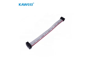 Customized Length 2*5pin Electronic Flat Ribbon FPC Cable with Rubber/PVC Insulation and Tinned Copper Conductors