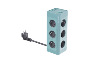 NEW Tower Socket 4/8/12 Outlets Extension Sockets Multiple 2m Power Cord Power Strip EU With 2 USB-A And 2 USB-C