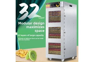New Commercial Fruit & Vegetable Drying Machine Air Dryer for Meat Herbal Pet Snacks 32 Layers 220V