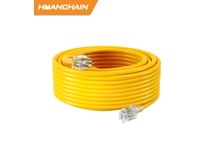 12/3 25ft Power Retractable Electrical Outdoor Heavy Duty Waterproof Yellow Extension Cord