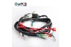 Customized Motorcycle Automobile Headlight Fiber Optic Soft Rubber Data Cable Assemble Electronic Wiring Harness
