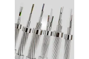 Wolf High Voltage 35kV Bare Conductor OPWG Fiber Optic Cable 24/36/48/96/144 Core G655C/G652D -25C~70C Price