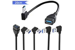 Factory Customized USB 3.0 Connection Cable 5GB Panel Industrial Camera Hard Drive 90 Degrees Scanner Mobile Hard Drive Cable