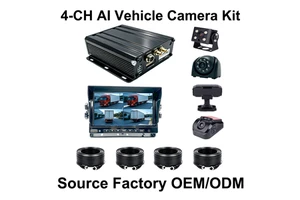 H.265 4CH Vehicle Surveillance Kit 7 Inch HD Display 4G WIFI GPS Recording System With ADAS DMS BSD for Bus Cargo Security OEM