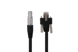 8pf Rj45 24AWG Solid Copper Screw Lock Horizontal Machine Vision GigE Cable PVC Jacket Industrial Camera Ethernet CAT6 Cable