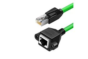 Factory Wholesale Cat5e Cat6 RJ45 Male to Female LAN Ethernet Network Extension Cable 8P8C Screw Panel Mount Copper Stranded