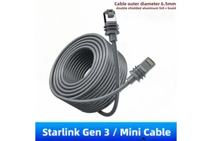 Starlink Gen 3 RJ45 Ethernet Replacement Cable Waterproof Outdoor Pure Copper Connectors for Data Transfer and LAN Hub Extension