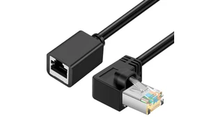 CAT6 Network cable Male to female Six type network extension cable 90-degree elbow network extender RJ45 Extension cord
