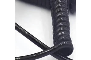 Retractable Spiral Spring Cable PUR/PVC Jacket 2 3 4 5 7 Core Flexible Multicore Stretchable Power Cord for Industrial Robot