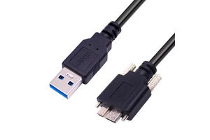 Micro-B Data Cable Machine Vision Usb 3.0 a to Micro B Plug With Locking Screw 1m 1.5m 3m 5m for Industrial Camera Micro B Cable