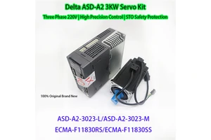 Original Delta ASD-A2-3023-L/M Three-Phase Servo Driver + ECMA-F11830RS/SS 3kW Servo Motor 3000RPM High Precision Industrial