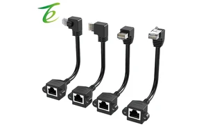 Network Cable Extension Cable 6 Category 6 Gigabit Male-to-female Elbow 90-degree Rj45 Twisted-pair Network Cable with Ears