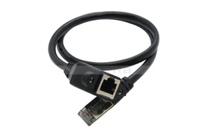 30cm/1M RJ45 Male to Female Screw Panel Mount Ethernet LAN Network Extension Cable